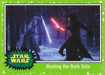 2017 Topps Star Wars Journey To The Last Jedi - Starfield Green #88 Dueling the Dark Side Front