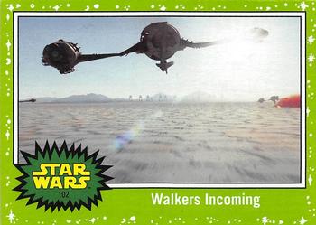 2017 Topps Star Wars Journey To The Last Jedi - Starfield Green #102 Walkers Incoming Front