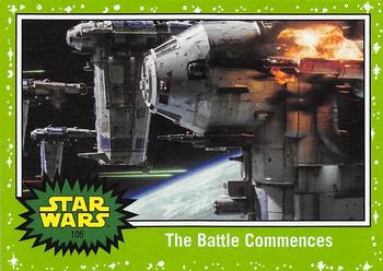2017 Topps Star Wars Journey To The Last Jedi - Starfield Green #106 The Battle Commences Front