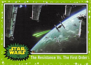 2017 Topps Star Wars Journey To The Last Jedi - Starfield Green #108 The Resistance Vs. The First Order Front