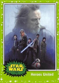 2017 Topps Star Wars Journey To The Last Jedi - Starfield Green #110 Heroes United Front
