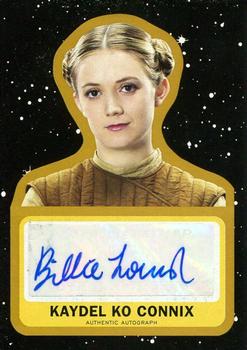 2017 Topps Star Wars Journey To The Last Jedi - Autographs Gold #A-BL Billie Lourd Front