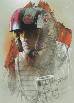 2017 Topps Star Wars Journey To The Last Jedi - Character Cards #9 Poe Dameron Front