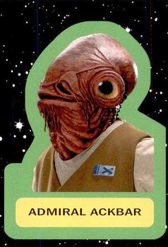 2017 Topps Star Wars Journey To The Last Jedi - Character Retro Stickers #18 Admiral Ackbar Front