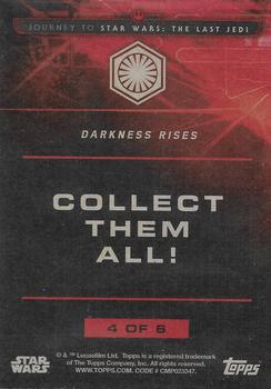 2017 Topps Star Wars Journey To The Last Jedi - Darkness Rises #4 The First Order Back