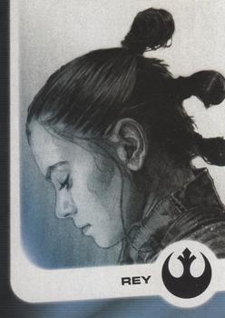 2017 Topps Star Wars Journey To The Last Jedi - Illustrated Characters #1 Rey Front