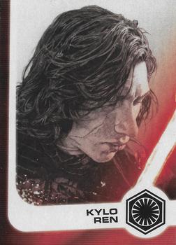 2017 Topps Star Wars Journey To The Last Jedi - Illustrated Characters #2 Kylo Ren Front