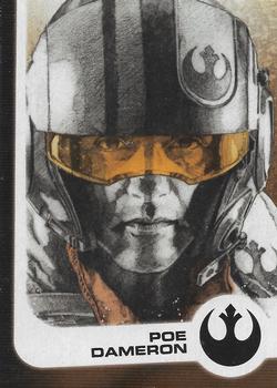 2017 Topps Star Wars Journey To The Last Jedi - Illustrated Characters #3 Poe Dameron Front