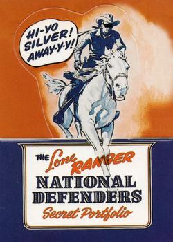 1997 Dart Lone Ranger - Die Cut Stand-up #S1 The Lone Ranger National Defenders Secret Portfolio Front