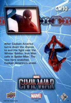 2017 Upper Deck Marvel Spider-Man Homecoming - Civil War #CW10 Stealing the Shield Back