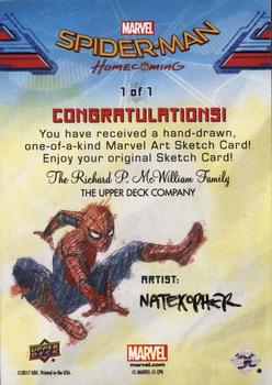 2017 Upper Deck Marvel Spider-Man Homecoming - Artist Sketches #NNO Nate Xopher Back