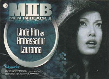 2002 Inkworks Men in Black II - Autographs #A5 Linda Kim Back