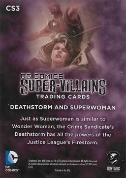 2015 Cryptozoic DC Comics Super-Villains - Crime Syndicate of America #CS3 Deathstorm / Superwoman Back