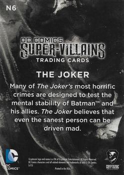 2015 Cryptozoic DC Comics Super-Villains - Noir #N6 The Joker Back