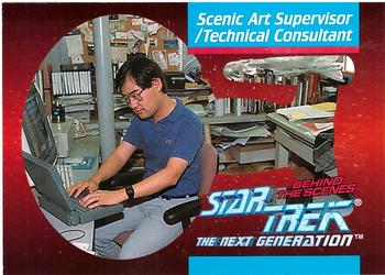 1993 SkyBox Star Trek: The Next Generation Behind the Scenes #4 Michael Okuda Front