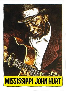 1980 Yazoo Records Heroes of the Blues #33 Mississippi John Hurt Front