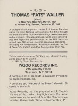 1982 Yazoo Records Early Jazz Greats #24 Thomas 