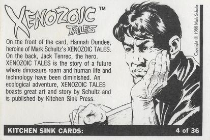1989 Kitchen Sink Cards 20th Anniversary #4 Xenozoic Tales Back