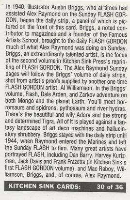 1989 Kitchen Sink Cards 20th Anniversary #30 Flash Gordon Back