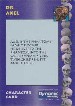 1994 Dynamic The Phantom Series 2 #43 Dr.Axel Back