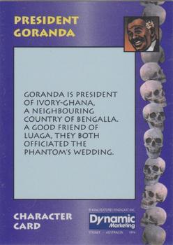 1994 Dynamic The Phantom Series 2 #47 President Goranda Back