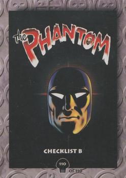 1994 Dynamic The Phantom Series 2 #110 Checklist B Front