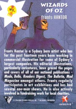 1996 Intrepid The Phantom Gallery #85 Frants Hantor Back