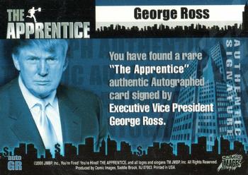 2005 Comic Images The Apprentice - Autographs #GR George H. Ross Back