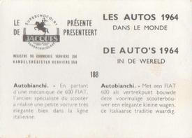 1964 Chocolat Jacques Les Autos Dans le Monde #188 Autobianchi Back