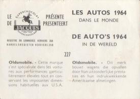 1964 Chocolat Jacques Les Autos Dans le Monde #227 Oldsmobile Back