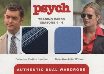 2013 Cryptozoic Psych Seasons 1-4 - Dual Wardrobe #DM4 Detective Juliet O'Hara and Detectie Carlton Lassiter Front