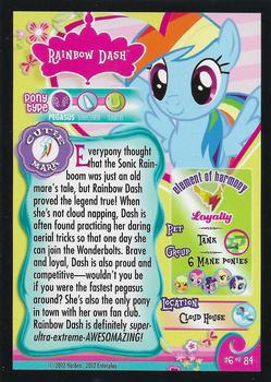 2012 Enterplay My Little Pony Friendship is Magic #6 Rainbow Dash Back