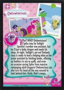 2012 Enterplay My Little Pony Friendship is Magic #37 Owlowiscious Back