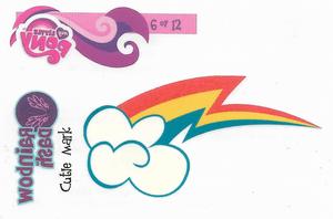 2012 Enterplay My Little Pony Friendship is Magic - Tattoo Sheets #6 Rainbow Dash Front