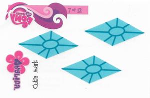 2012 Enterplay My Little Pony Friendship is Magic - Tattoo Sheets #7 Rarity Front