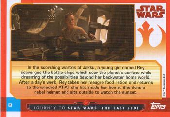 2017 Topps Star Wars Journey to the Last Jedi (UK Release) #3 Rey's Home Back