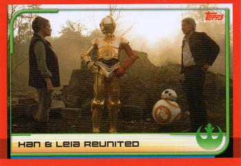 2017 Topps Star Wars Journey to the Last Jedi (UK Release) #20 Han & Leia Reunited Front