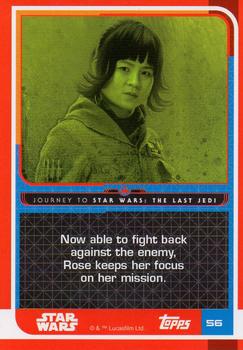 2017 Topps Star Wars Journey to the Last Jedi (UK Release) #56 Rose Back