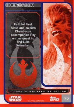 2017 Topps Star Wars Journey to the Last Jedi (UK Release) #77 Chewbacca Back