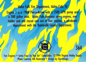 1994 Bon Air Fire Engines #364 Idaho Falls, ID - 1988 Pierce-Arrow Back