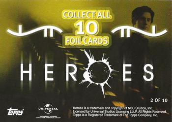 2008 Topps Heroes - Foil #2 Peter Petrelli Back