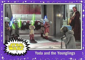 2017 Topps Star Wars Journey To The Last Jedi - Starfield Purple #5 Yoda and the Younglings Front