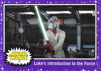 2017 Topps Star Wars Journey To The Last Jedi - Starfield Purple #17 Luke's introduction to the Force Front