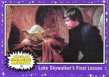 2017 Topps Star Wars Journey To The Last Jedi - Starfield Purple #25 Luke Skywalker's Final Lesson Front
