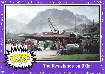 2017 Topps Star Wars Journey To The Last Jedi - Starfield Purple #42 The Resistance on D'Qar Front