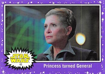 2017 Topps Star Wars Journey To The Last Jedi - Starfield Purple #43 Princess turned General Front