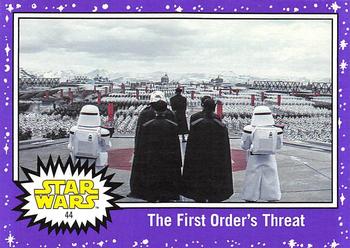 2017 Topps Star Wars Journey To The Last Jedi - Starfield Purple #44 The First Order's Threat Front