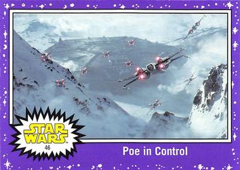 2017 Topps Star Wars Journey To The Last Jedi - Starfield Purple #46 Poe in Control Front