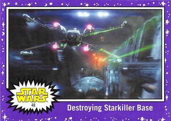 2017 Topps Star Wars Journey To The Last Jedi - Starfield Purple #48 Destroying Starkiller Base Front