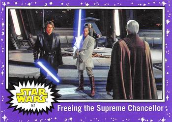 2017 Topps Star Wars Journey To The Last Jedi - Starfield Purple #57 Freeing the Supreme Chancellor Front